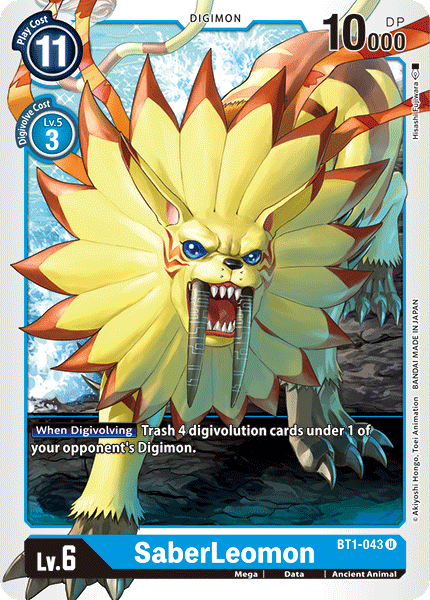 SaberLeomon (BT1-043 U) [Release Special Booster 1.0]