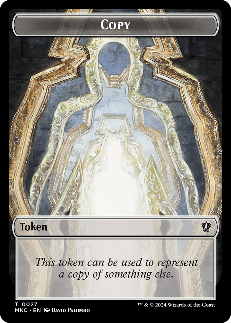 Copy // Zombie Double-Sided Token (27 // 11) [Commander: Murders at Karlov Manor]