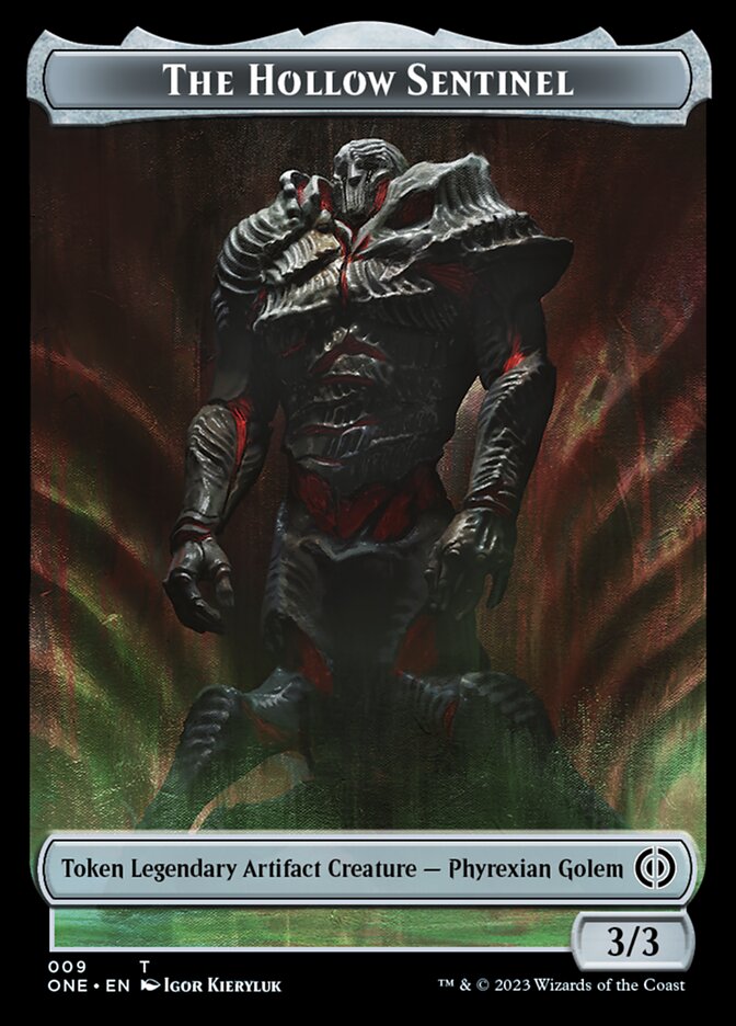 Rebel // The Hollow Sentinel Double-sided Token (5 // 9) [Phyrexia: All Will Be One]