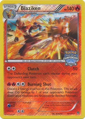 Blaziken - 14/111 (National Championships) (014/111) [League & Championship Cards]