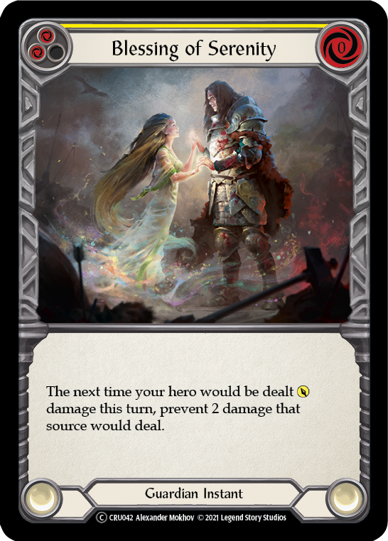Blessing of Serenity (Yellow) (CRU042) [Crucible of War]