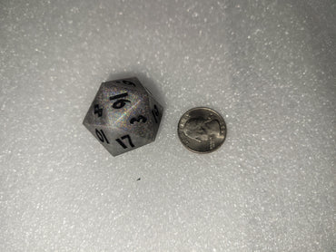 30mm D20 - Smoke with Black Numbers