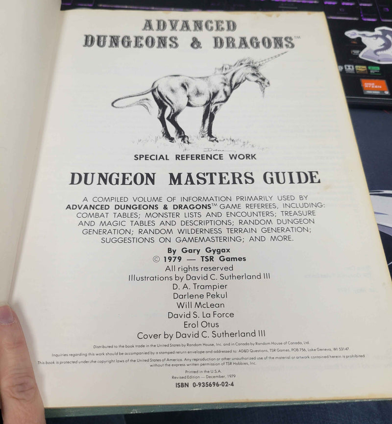 Advanced Dungeons & Dragons Dungeon Masters Guide (Used: Poor to Fair)