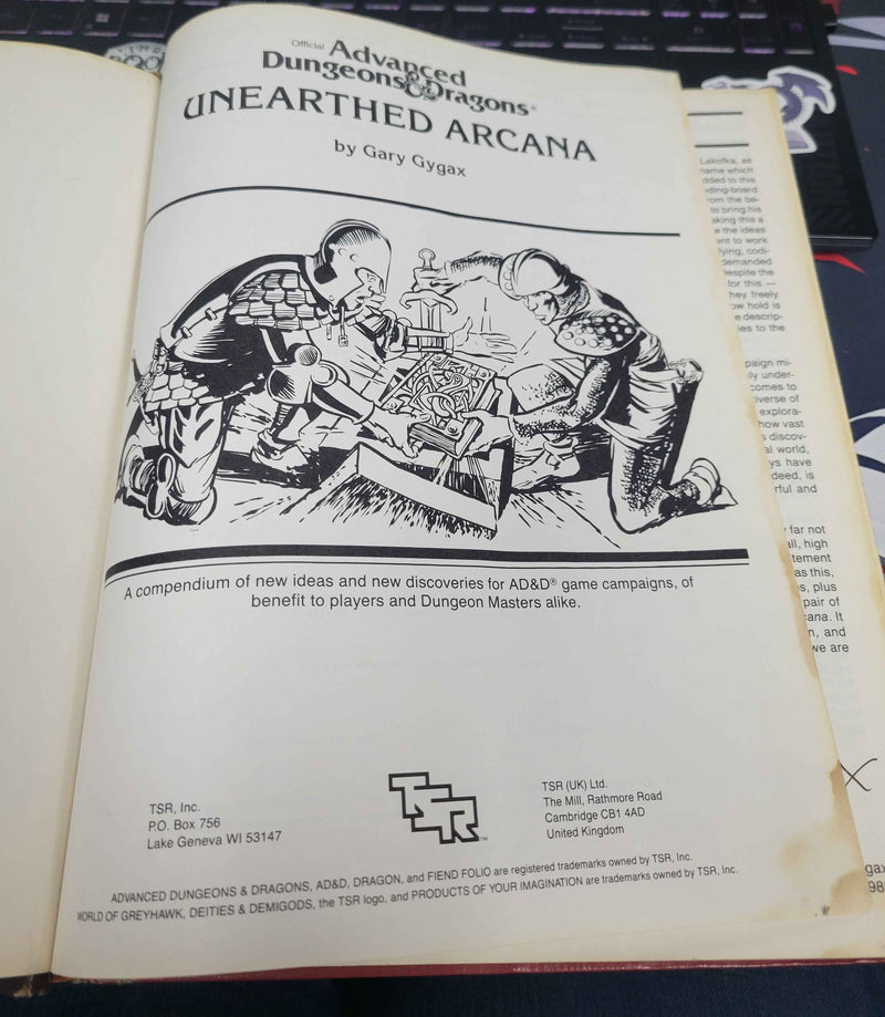 Advanced Dungeons & Dragons: Unearthed Arcana (Used: Fair)