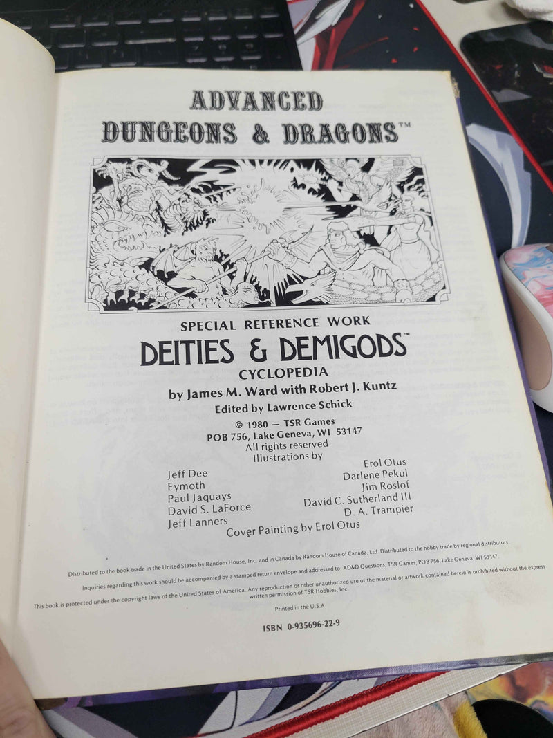 AD&D Deities & Demigods Cyclopedia (Used: Fair)