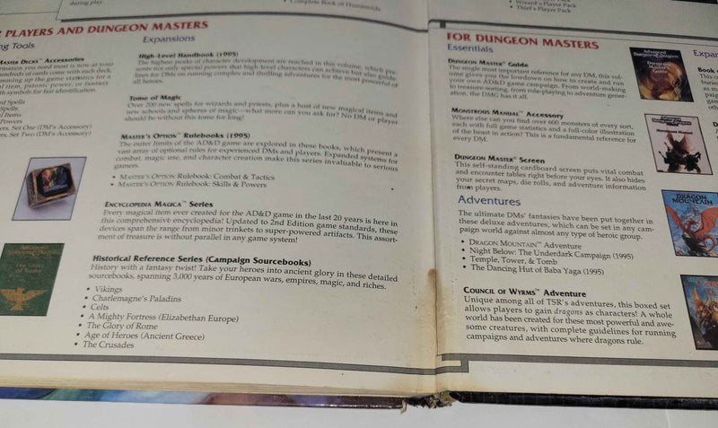 AD&D 2nd Edition Dungeon Master’s Guide (Used: Poor - Fair)