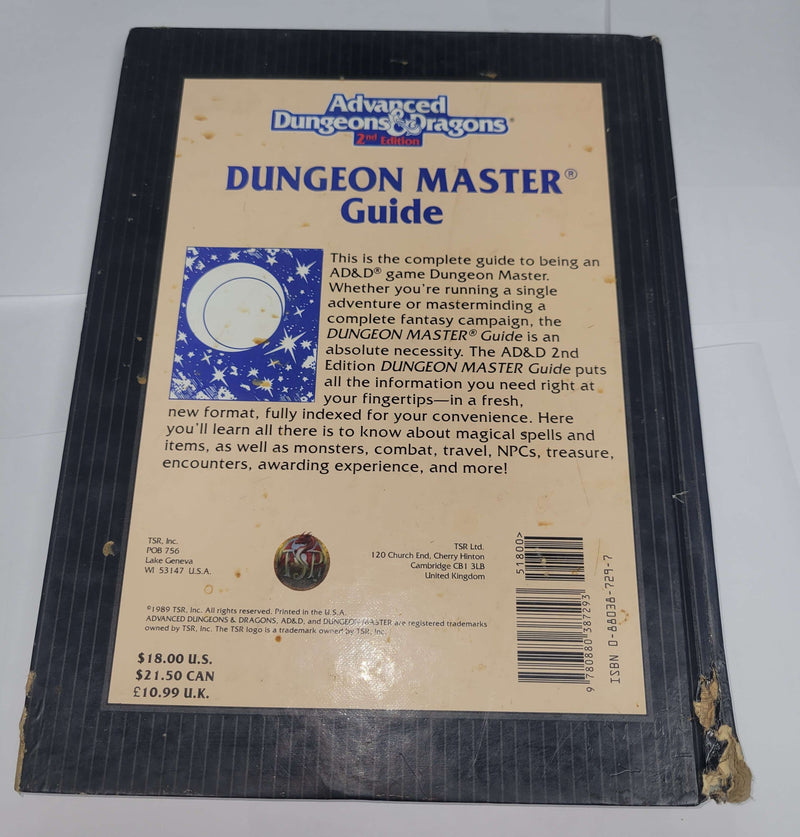 AD&D 2nd Edition Dungeon Master’s Guide (Used: Poor - Fair)