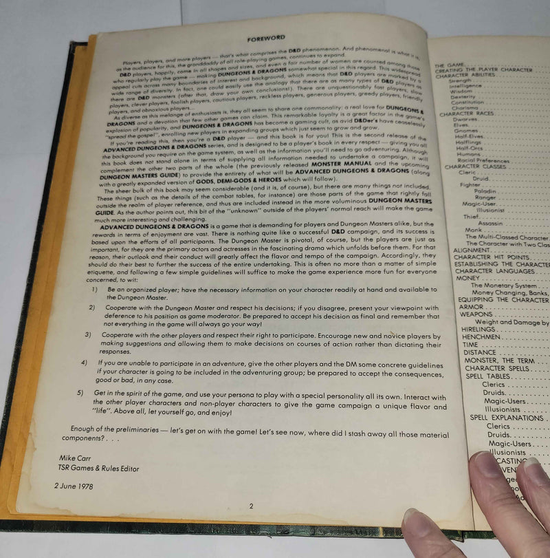 AD&D Players Handbook (Used: Fair)