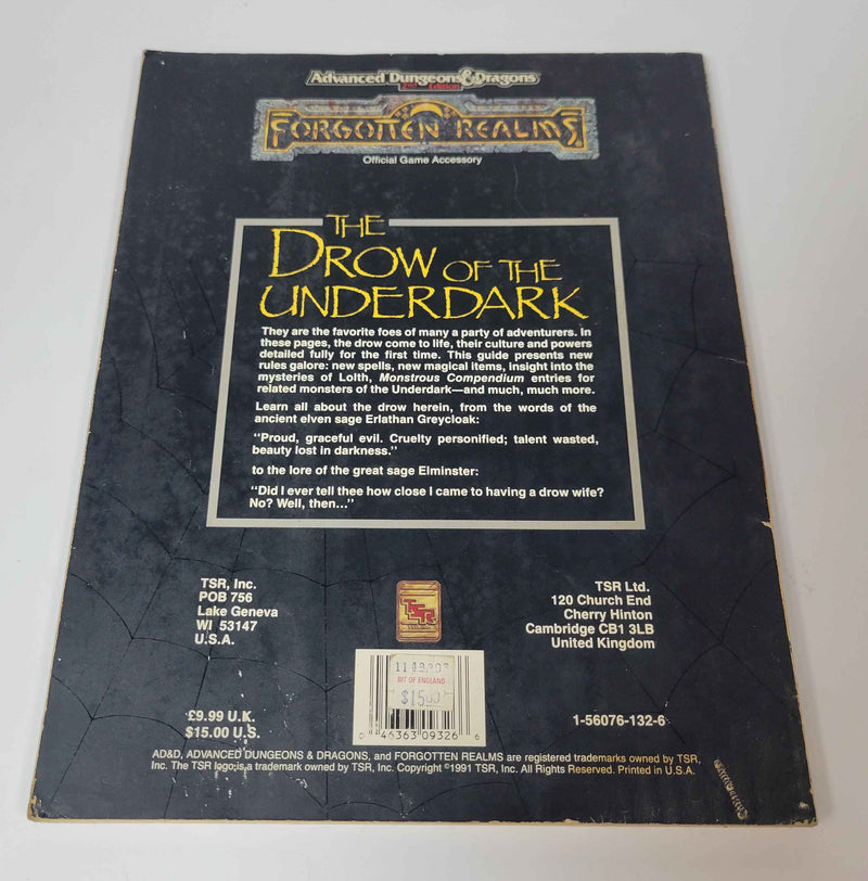 AD&D 2E: Forgotten Realms - The Drow of the Underdark (Used - Poor)