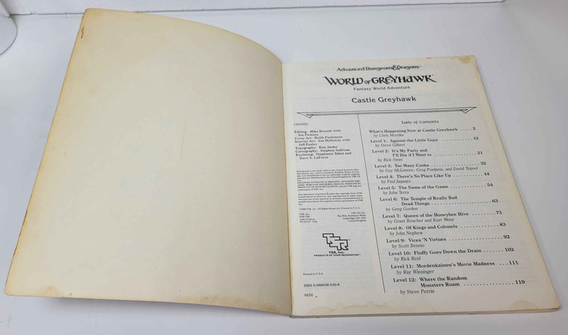 WG7 Castle Greyhawk – World of Greyhawk Adventure (Used: Fair-Poor)