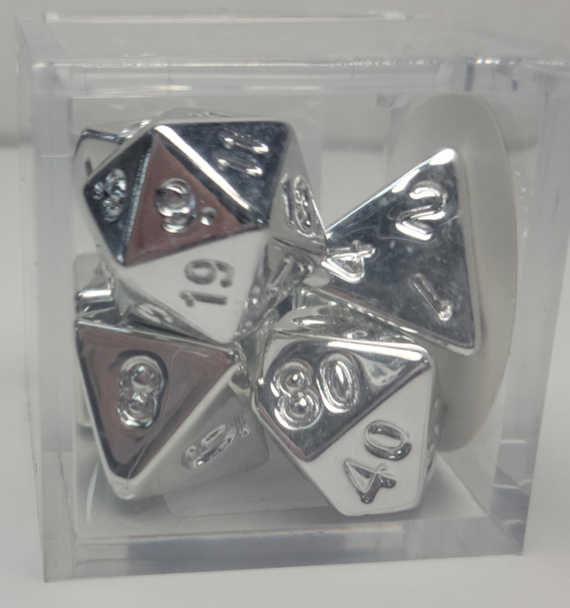 7 Piece Polyhedral - Almost Metal Silver