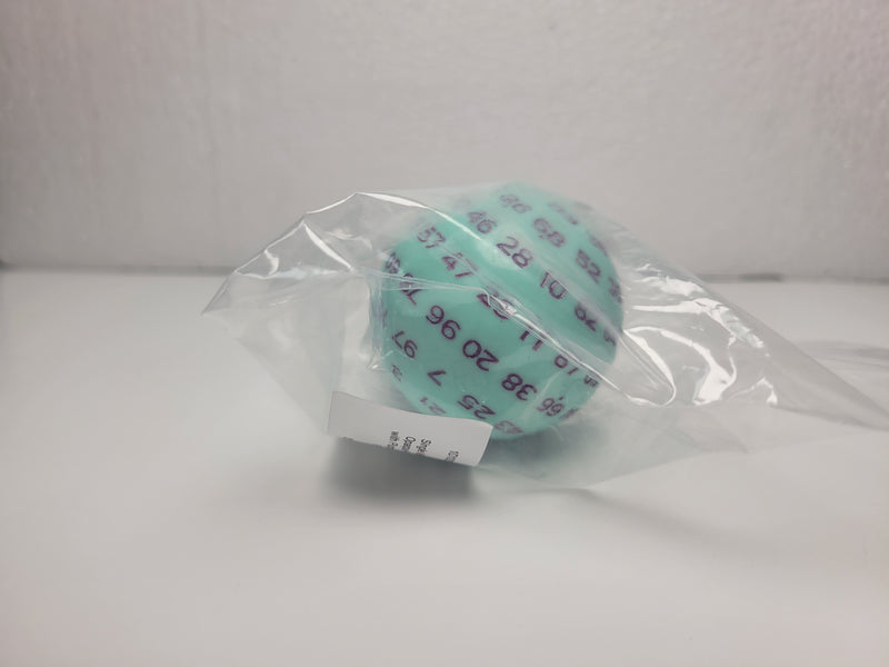 D100 - Mint Green with Purple Numbers
