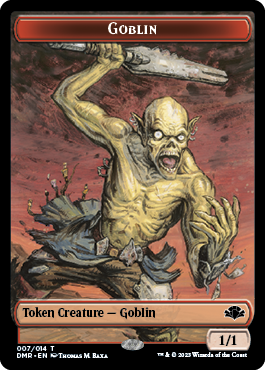 Goblin // Saproling Double-Sided Token (7 // 11) [Dominaria Remastered]