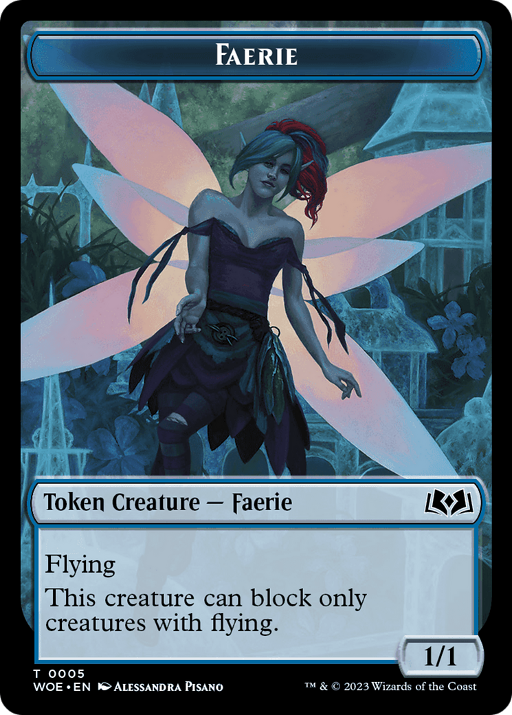 Faerie // Food (0013) Double-Sided Token (5 // 13) [Wilds of Eldraine]