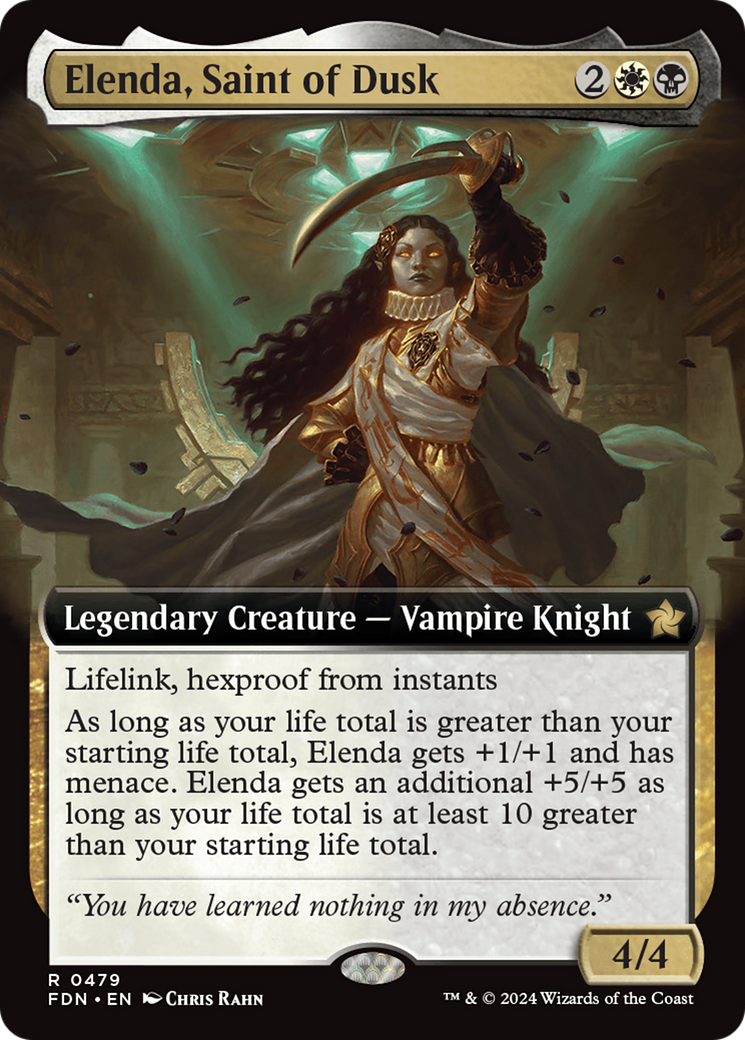 Elenda, Saint of Dusk (Extended Art) (479) [Foundations]