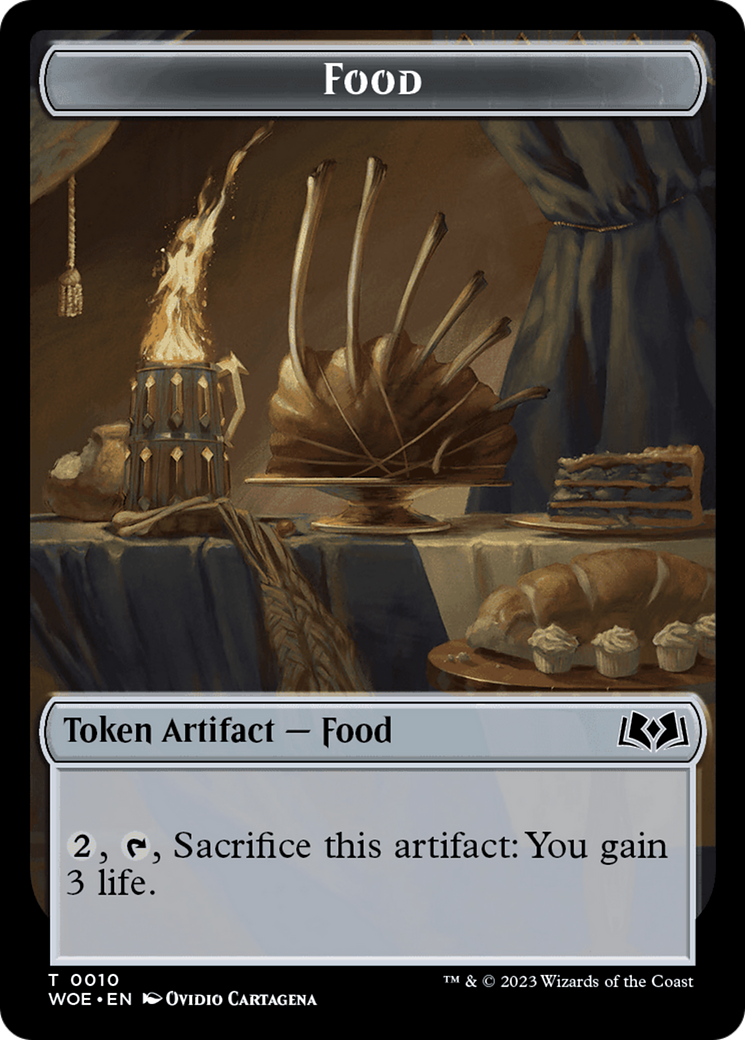 Knight // Food (0010) Double-Sided Token (3 // 10) [Wilds of Eldraine]