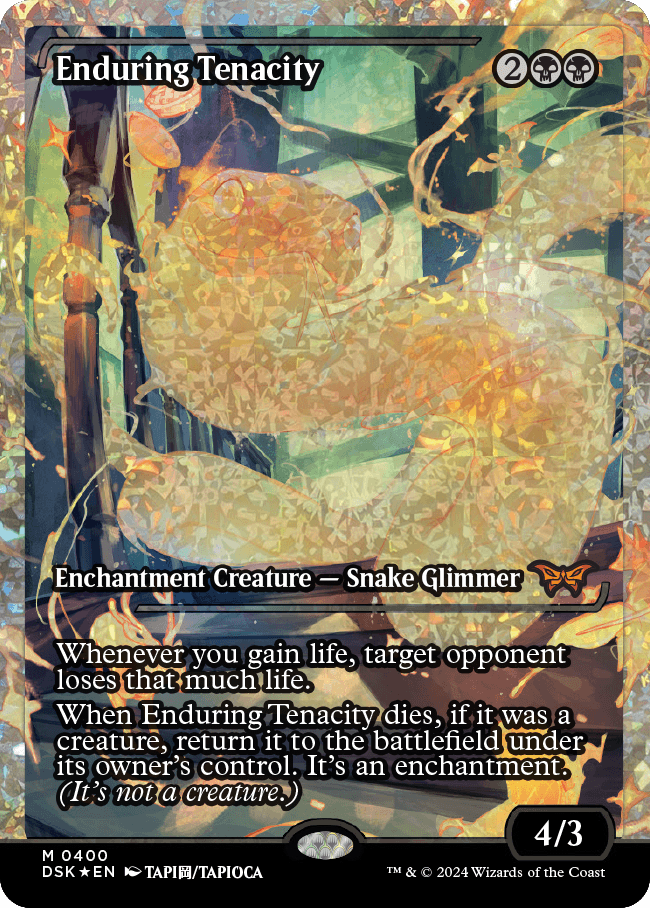 Enduring Tenacity (Showcase) (Fracture Foil) (400) [Duskmourn: House of Horror]