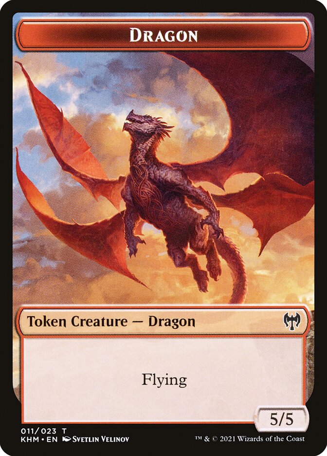 Treasure // Dragon Double-Sided Token (19 // 11) [Kaldheim]