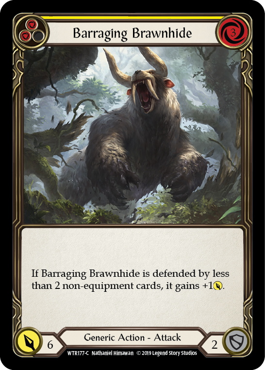 Barraging Brawnhide (Yellow) (WTR177) [Welcome to Rathe]