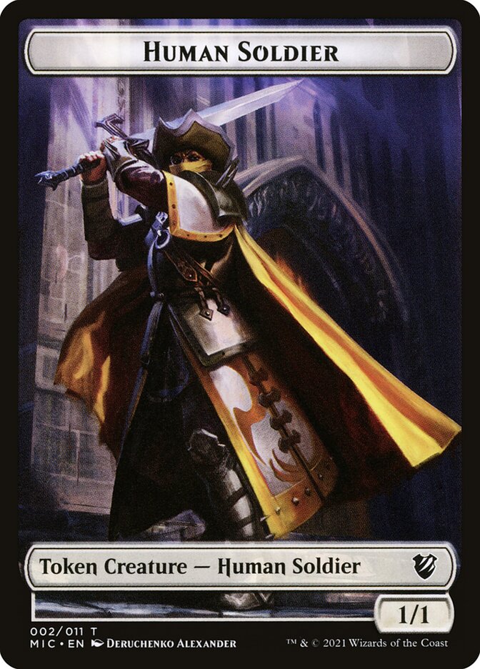 Copy // Human Soldier Double-Sided Token (31 // 5) [Double Masters]