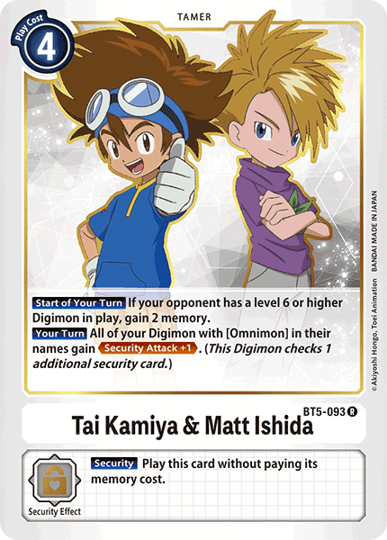Tai Kamiya & Matt Ishida (BT5-093 R) [Battle of Omni]
