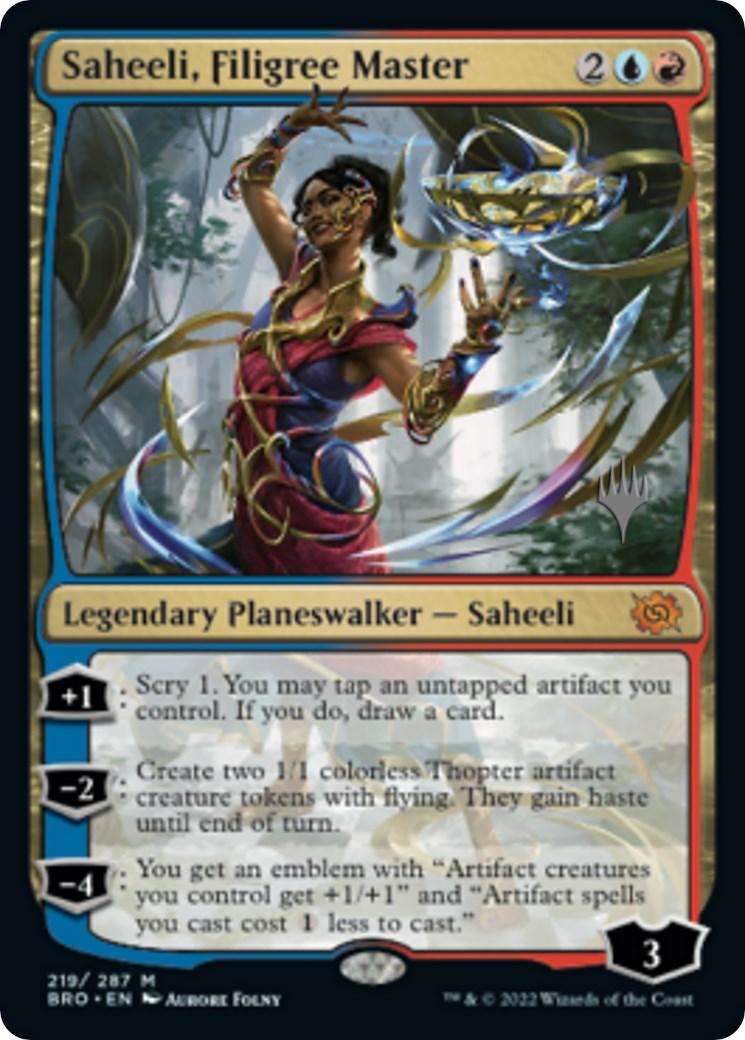 Saheeli, Filigree Master (Promo Pack) [The Brothers' War Promos]