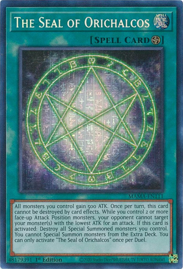 The Seal of Orichalcos (Secret Pharaoh's Rare) (MAMA-EN111) [Magnificent Mavens]