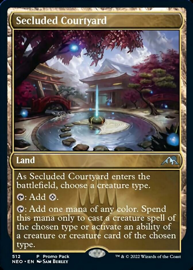 Secluded Courtyard (512) [Promo Pack: Kamigawa: Neon Dynasty]