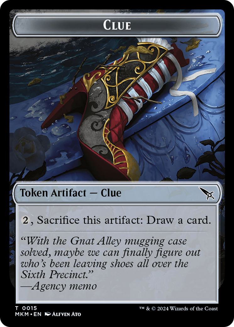 Clue (0015) // A 0042 Double-Sided Token (15 // 42) [Murders at Karlov Manor]