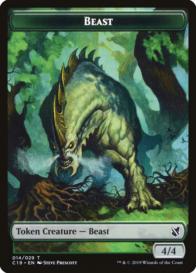 Beast (014) // Wurm Double-Sided Token (14 // 21) [Commander 2019]