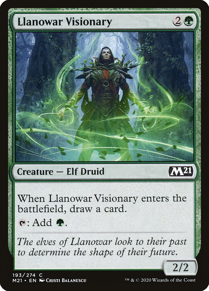 Llanowar Visionary (193) [Core Set 2021]
