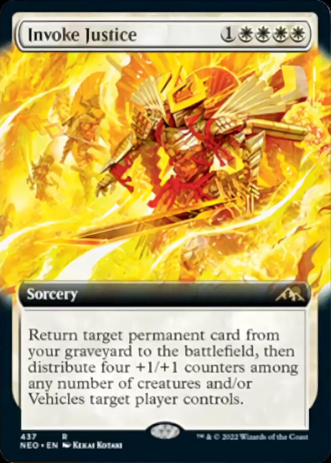 Invoke Justice (Extended Art) (437) [Kamigawa: Neon Dynasty]