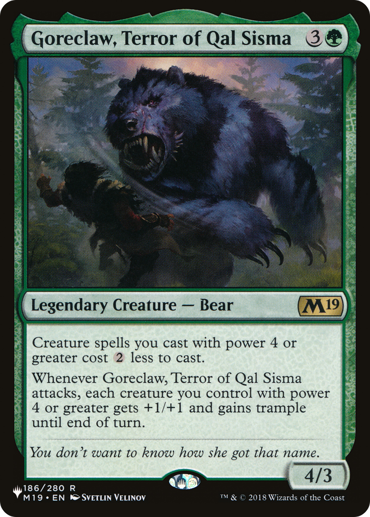Goreclaw, Terror of Qal Sisma (186) [The List Reprints]