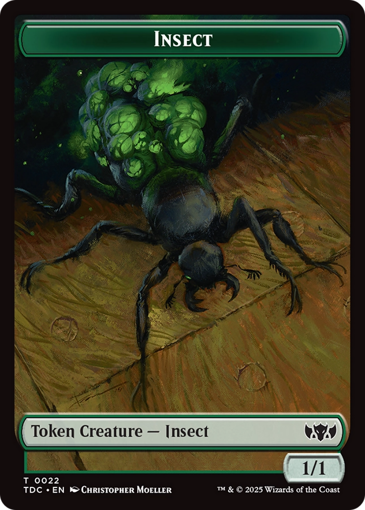 Insect (0022) // Plant Double-Sided Token (22 // 24) [Commander: Tarkir: Dragonstorm]