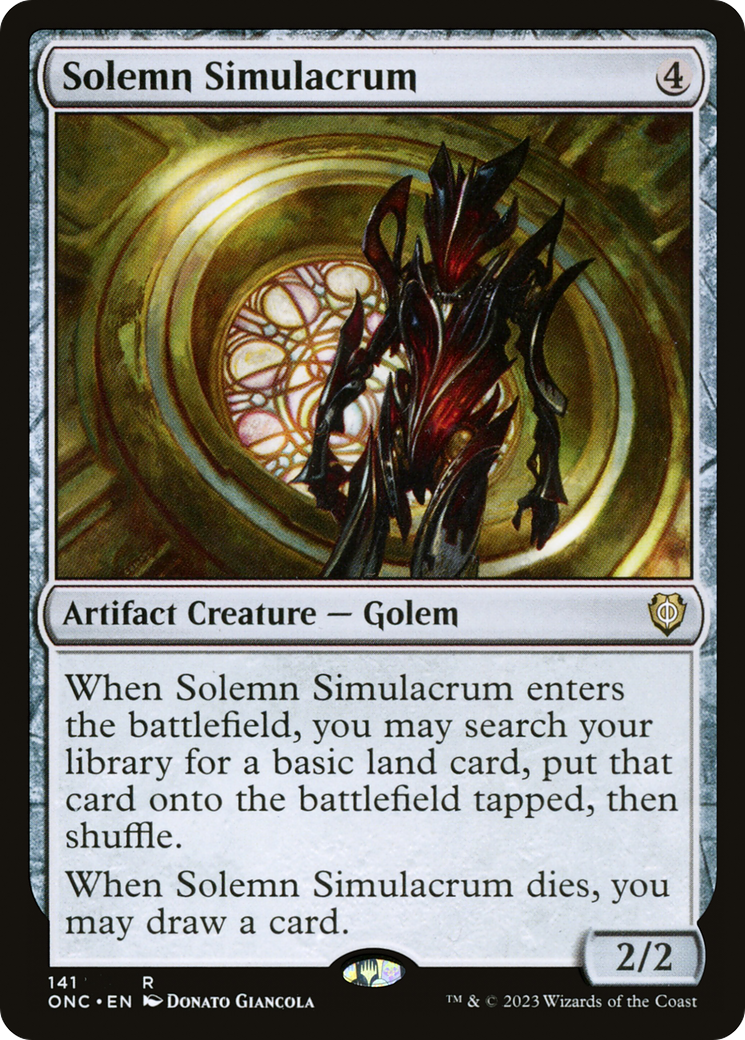 Solemn Simulacrum (141) [Commander: Phyrexia: All Will Be One]