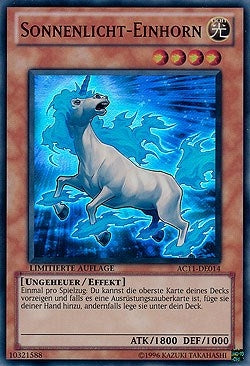 Image for Sunlight Unicorn (German) - "Sonnenlicht-Einhorn" (AC11-DE014) [Advent Calendar 2011 (Adventskalender)] - YuGiOh
