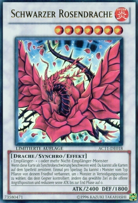 Image for Black Rose Dragon (German) - "Schwarzer Rosendrache" (AC11-DE018) [Advent Calendar 2011 (Adventskalender)] - YuGiOh