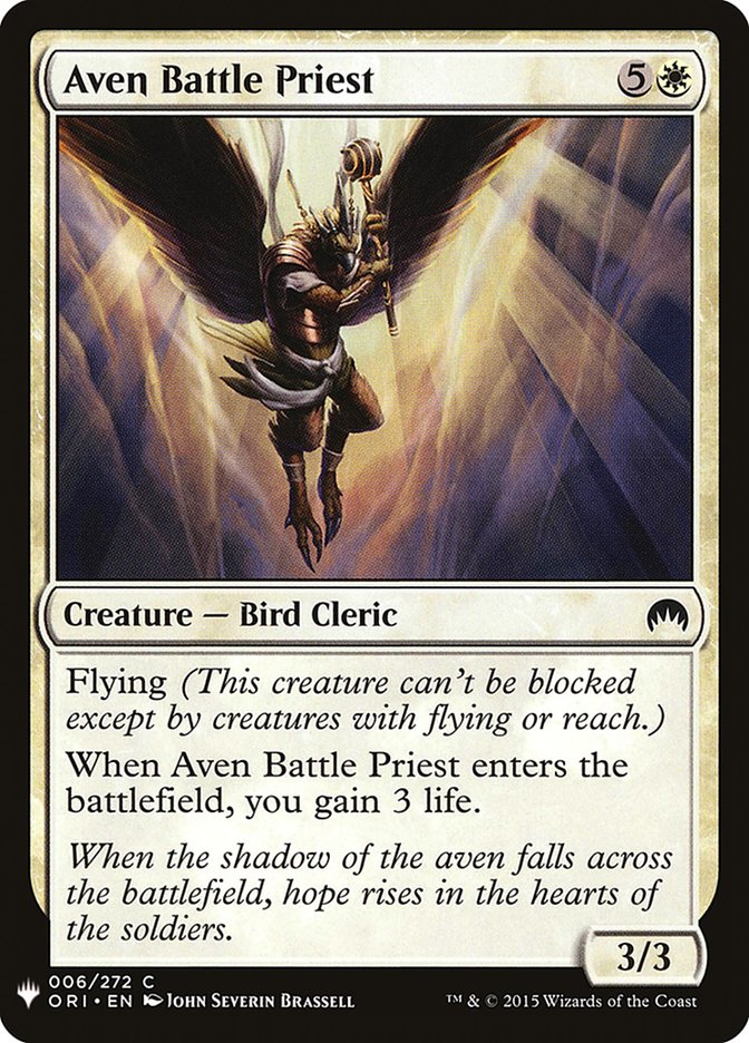 Aven Battle Priest (6) [The List Reprints]