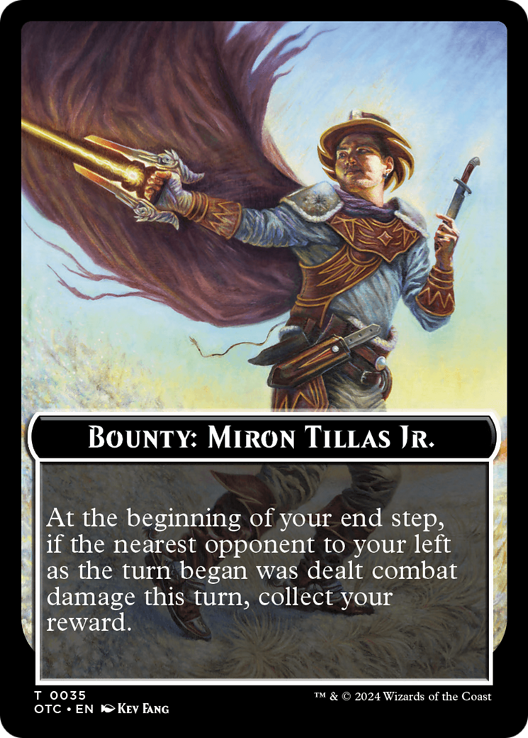 Bounty: Miron Tillas Jr. // Bounty Rules Double-Sided Token (35) [Commander: Outlaws of Thunder Junction]