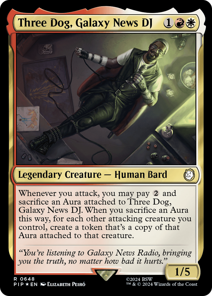 Three Dog, Galaxy News DJ (Surge Foil) (648) [Universes Beyond: Fallout]