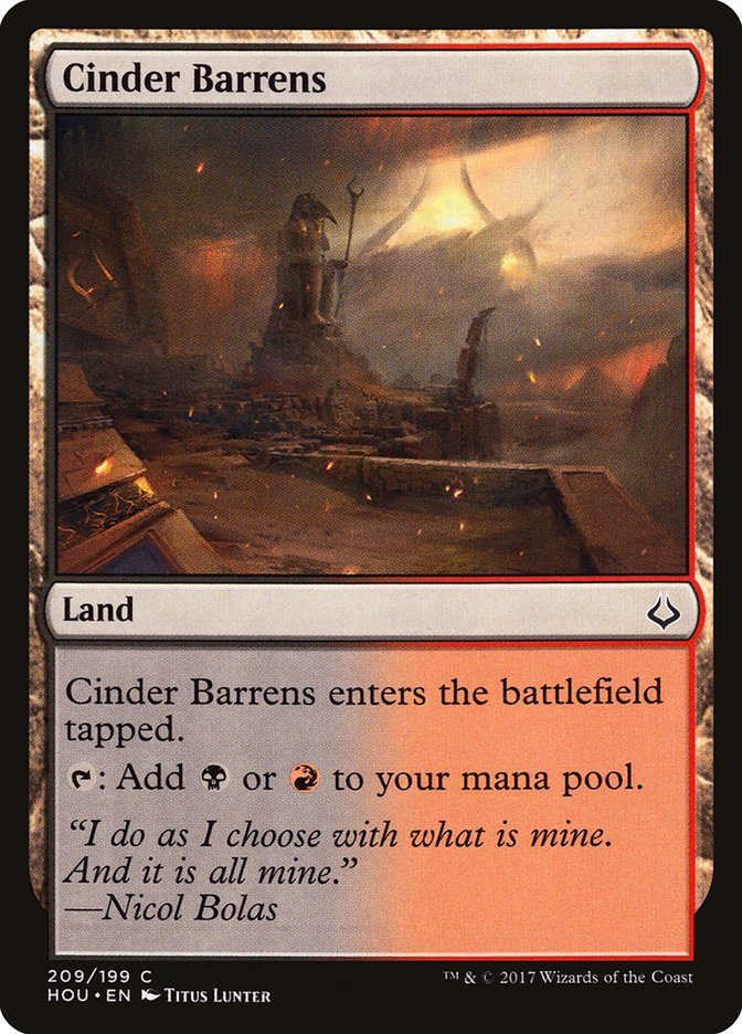 Cinder Barrens (209) [Hour of Devastation]