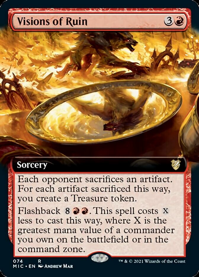 Visions of Ruin (Extended Art) (74) [Commander: Innistrad: Midnight Hunt]