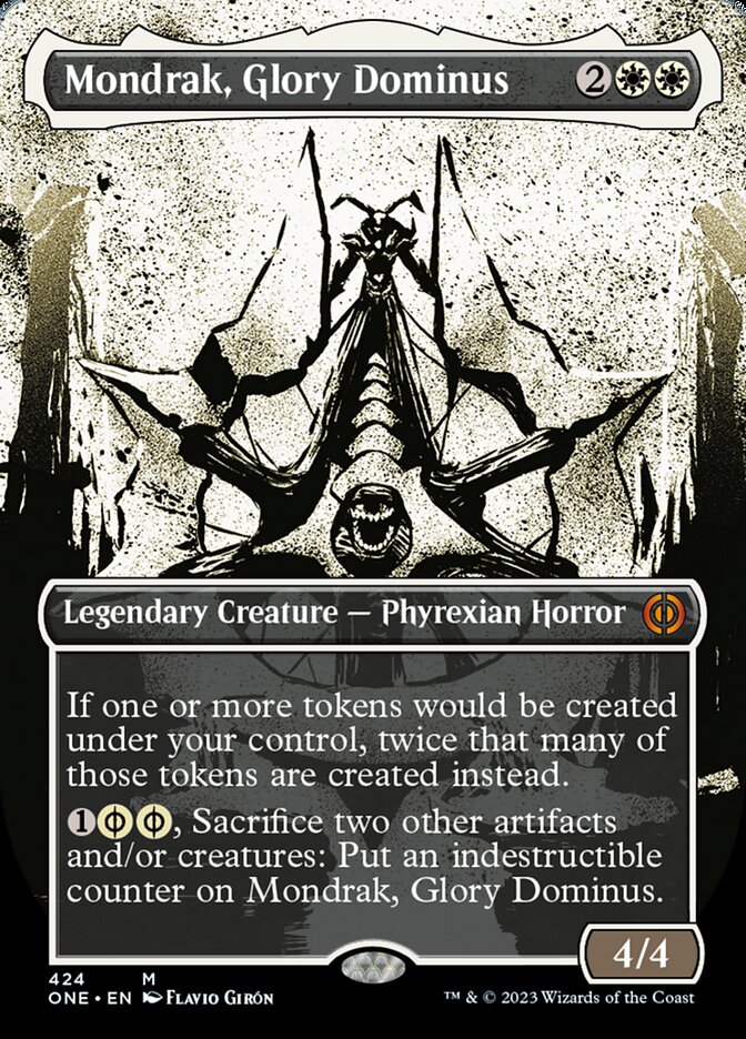Mondrak, Glory Dominus (Showcase) (Step-and-Compleat Foil) (424) [Phyrexia: All Will Be One]