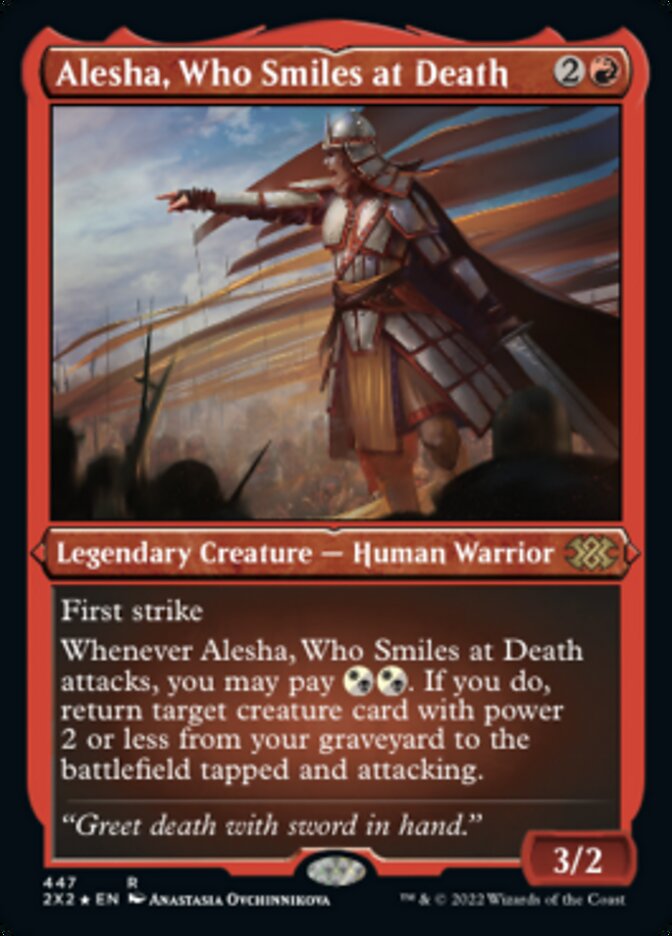 Alesha, Who Smiles at Death (Foil Etched) (447) [Double Masters 2022]