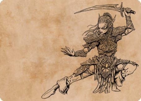 Lae'zel, Vlaakith's Champion Art Card (45) [Art Series: Commander Legends: Battle for Baldur's Gate]