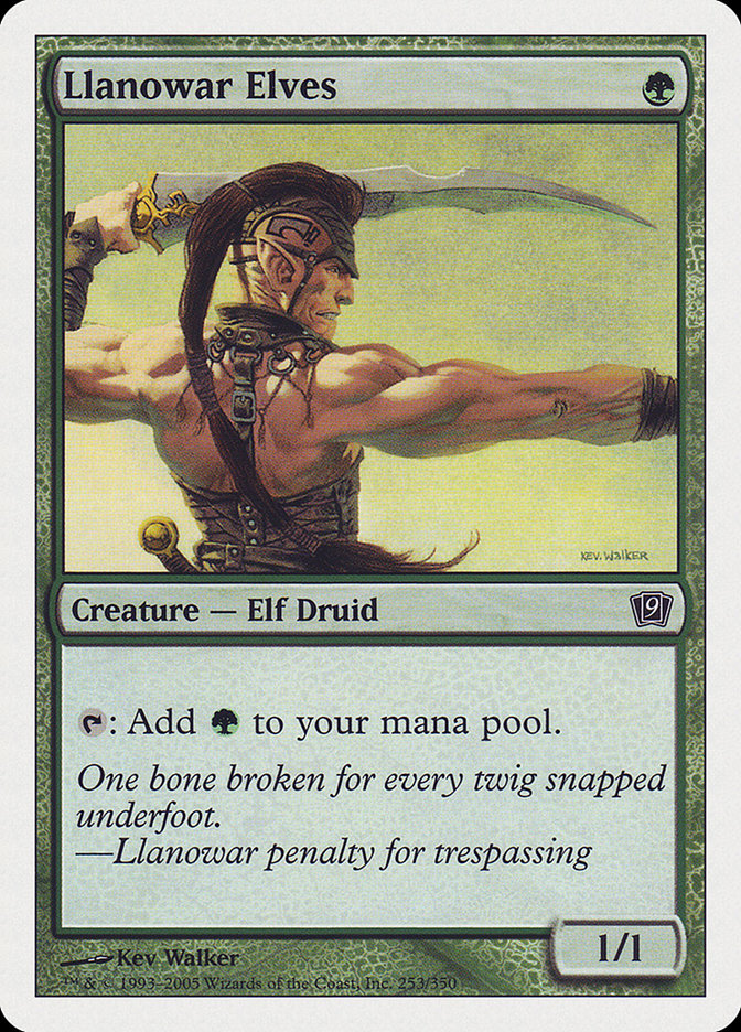Llanowar Elves (9th Edition) (253) [Oversize Cards]