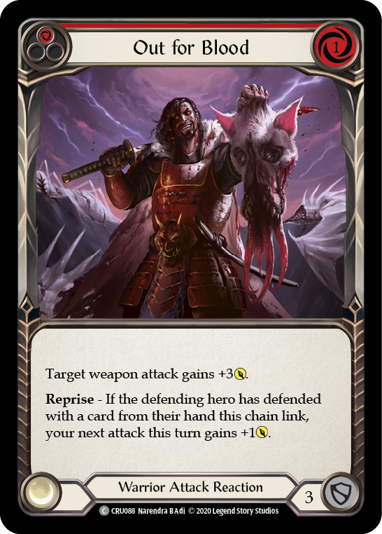 Out for Blood (Red) (CRU088) [Crucible of War]