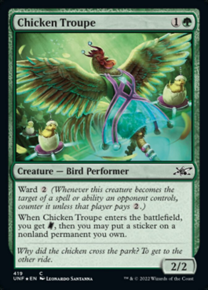 Chicken Troupe (Galaxy Foil) (419) [Unfinity]