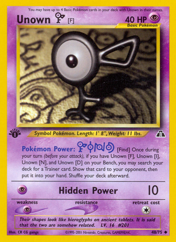 Unown [F] (48/75) [Neo Discovery]