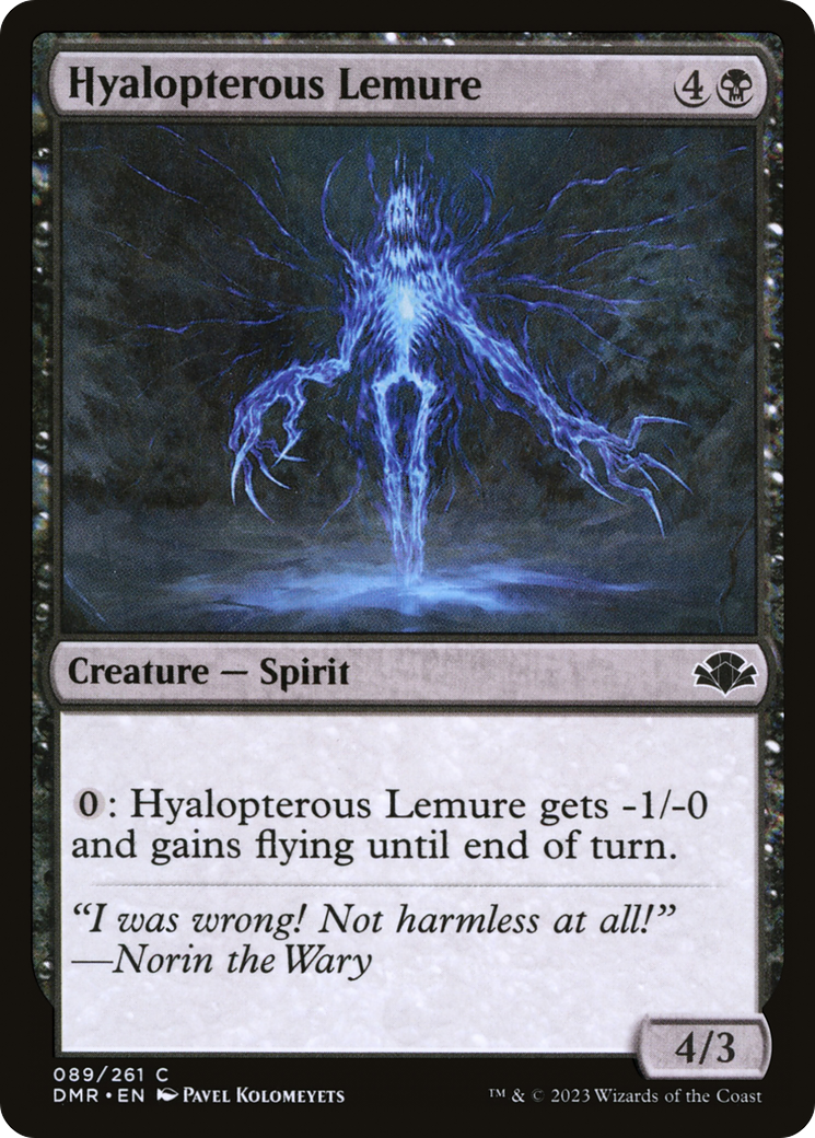 Hyalopterous Lemure (89) [Dominaria Remastered]
